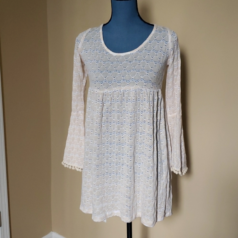 NWT Lucy Love Cream Open Back Dress